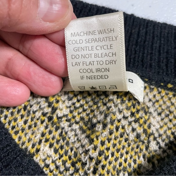 Max Studio Black Beige Houndstooth Knit Sweater Size Large - Picture 11 of 15